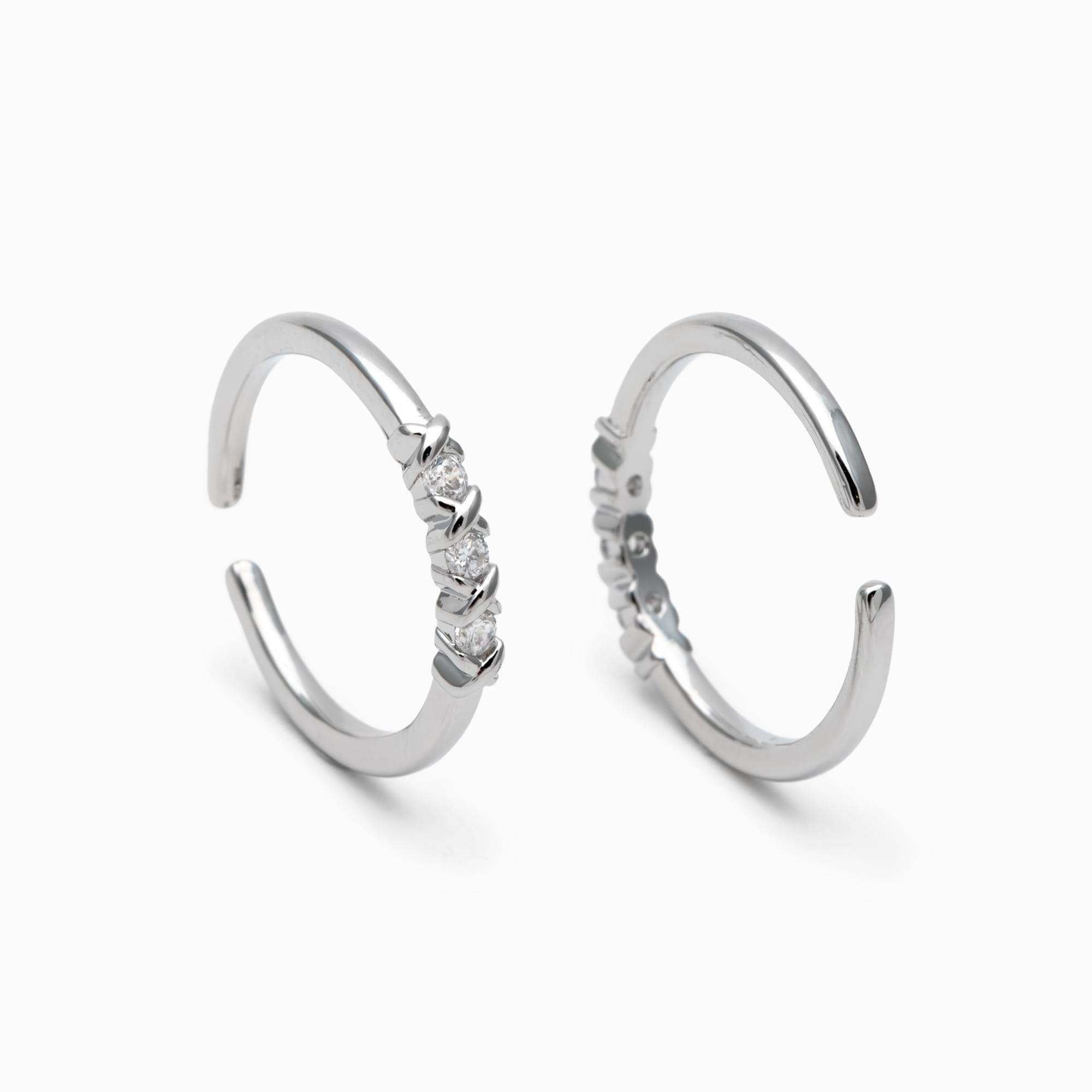 4pcs CZ Pave Gold/ Silver Minimalist Ring, Dainty Ring, Thin Ring, Stackable Ring (#JZ-005)